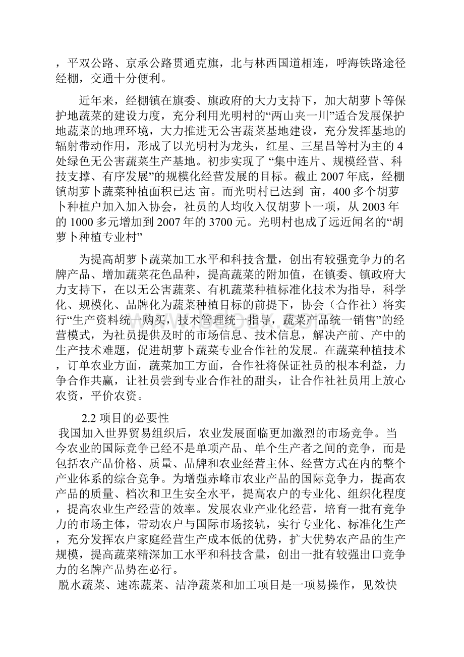 年产1000吨蔬菜深加工项目项目建议书.docx_第3页