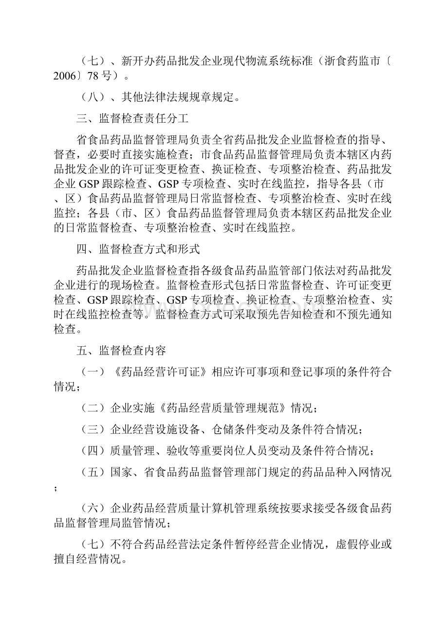 浙江药品批发企业监督检查管理规定.docx_第2页