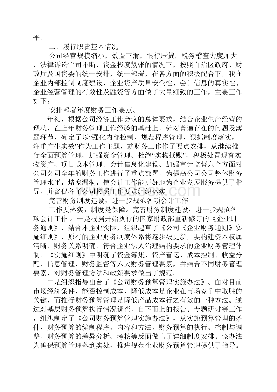 财务总监工作总结报告.docx_第2页