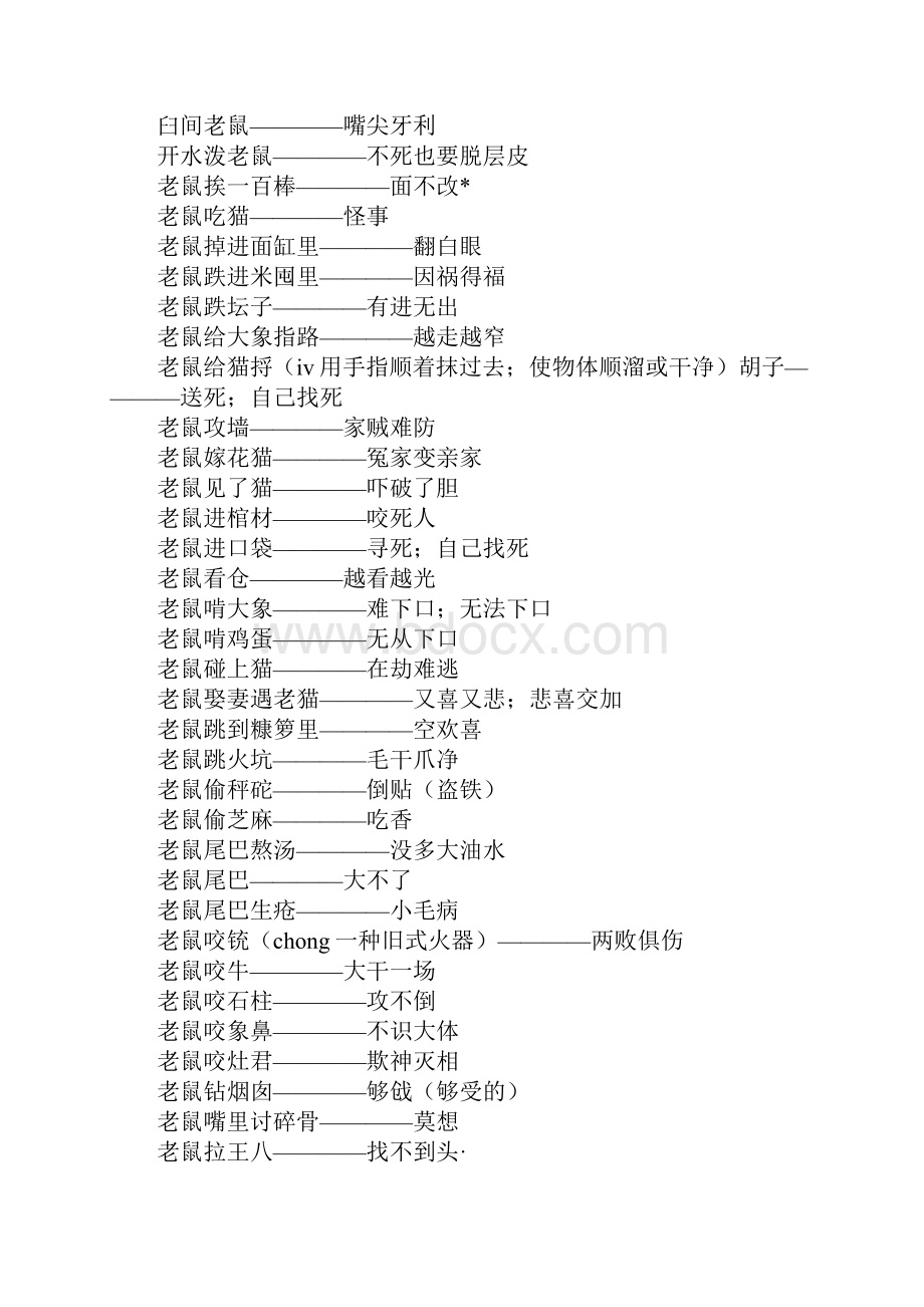 跟老鼠有关的歇后语大全.docx_第2页