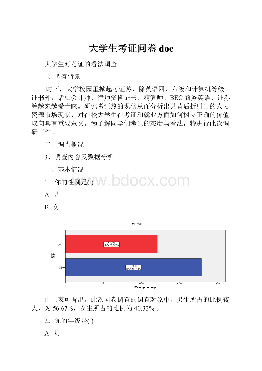 大学生考证问卷doc.docx_第1页