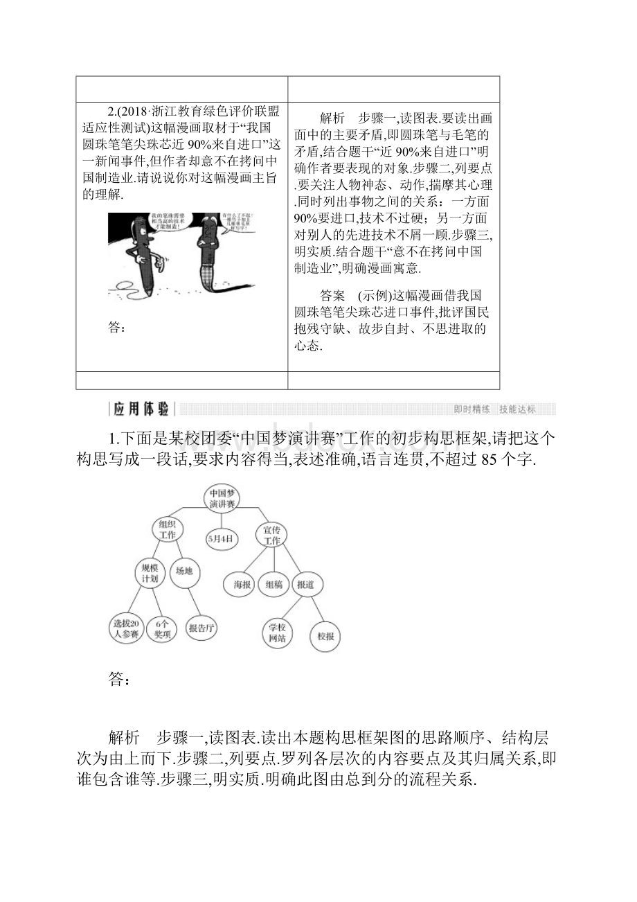 浙江专用高考语文二轮培优第一部分语言文字运用专题一语言文字运用技法提分点7观察细致表述简明理解寓.docx_第2页