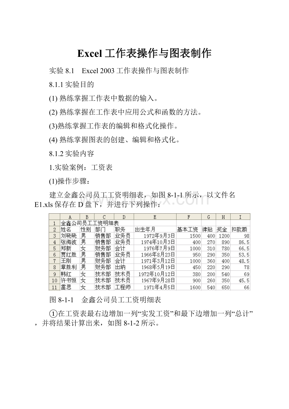 Excel 工作表操作与图表制作.docx