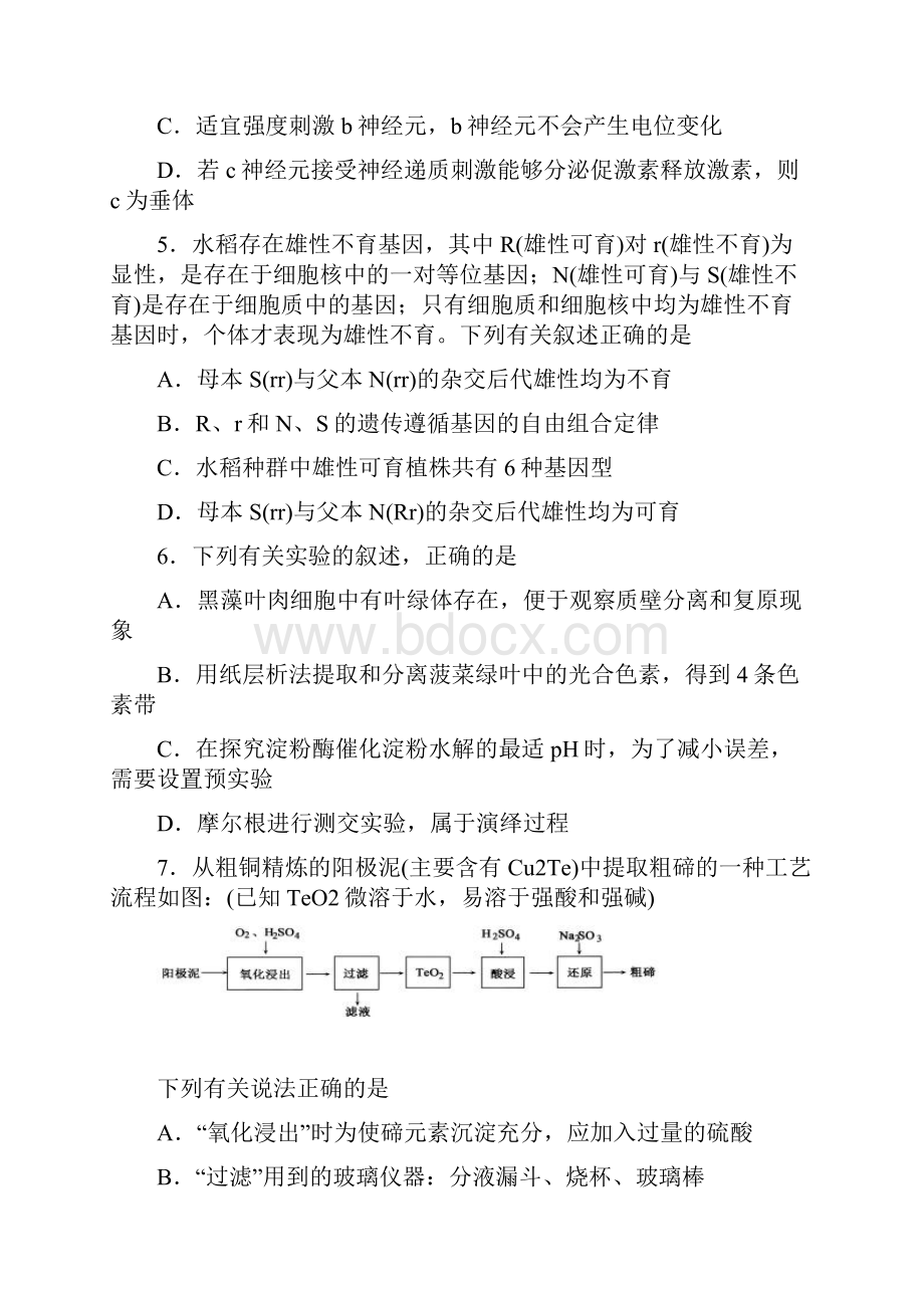 山东省济宁市届高三第一次模拟考试理科综合试题+Word版含答案.docx_第3页