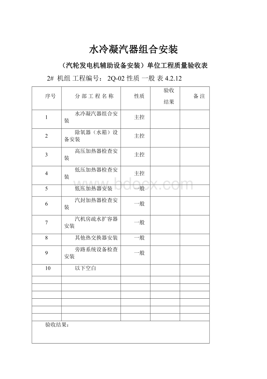 水冷凝汽器组合安装.docx_第1页