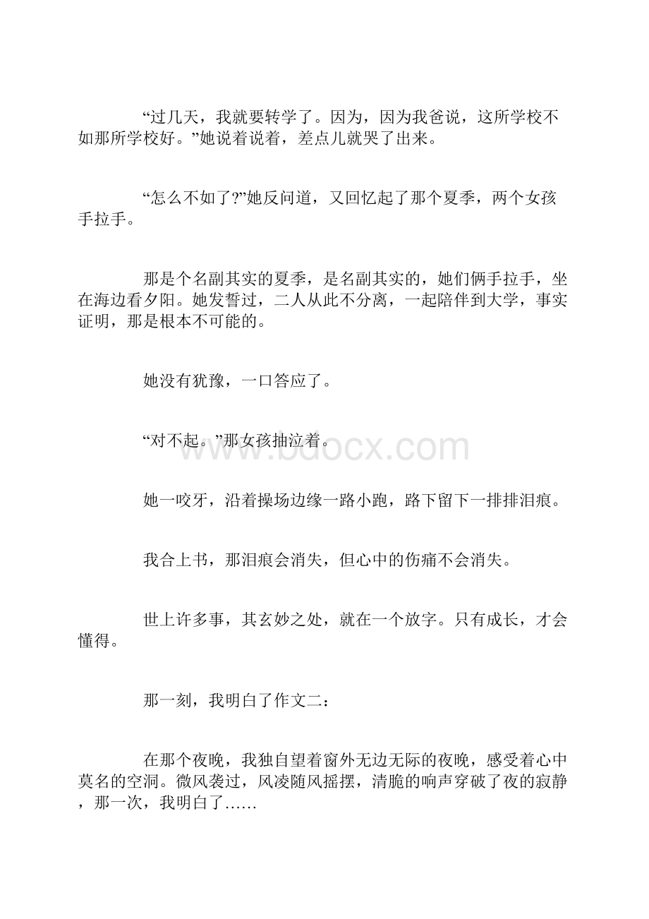 那一刻我明白了作文精选5篇.docx_第2页