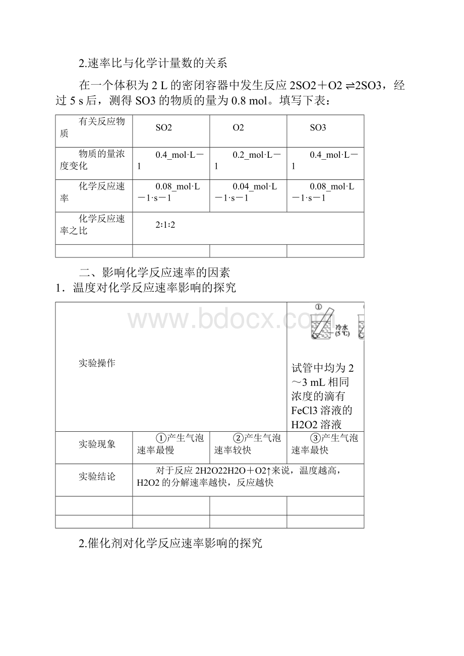 高一化学下学期鲁科版必修第二册化学反应的快慢与限度《讲义教师版》.docx_第2页