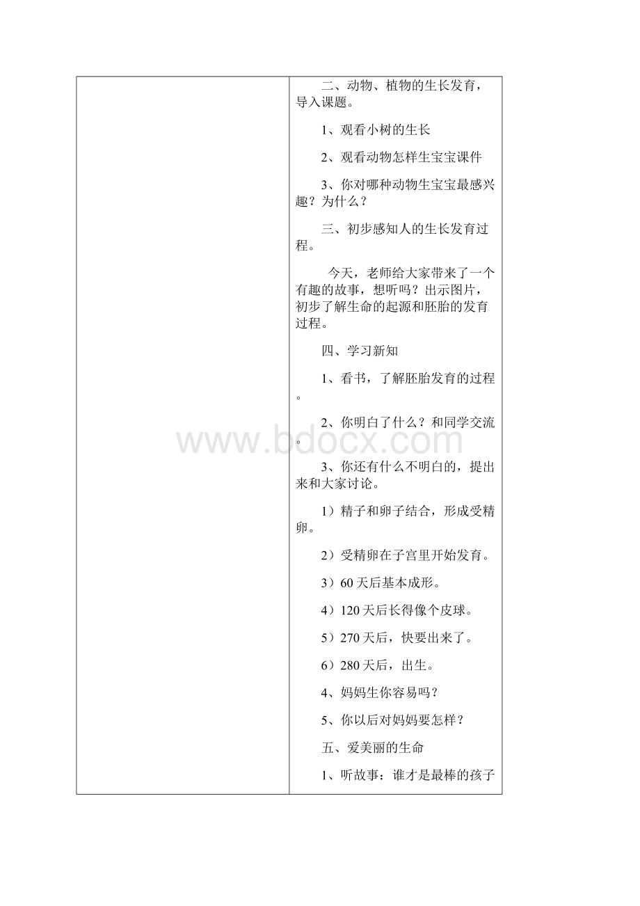 完整word版一年级上册生命与健康常识教案.docx_第2页