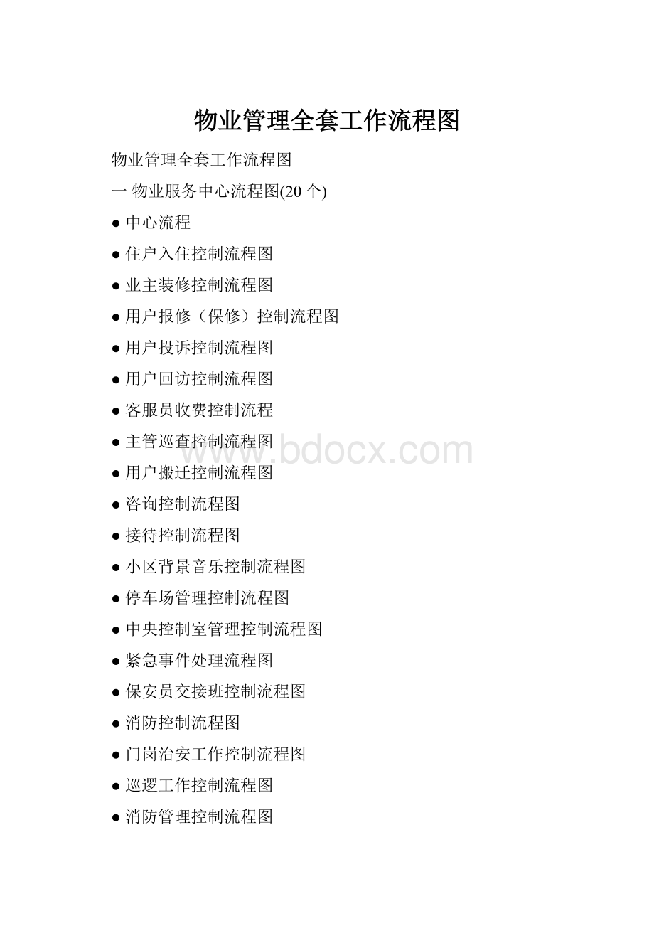 物业管理全套工作流程图.docx_第1页