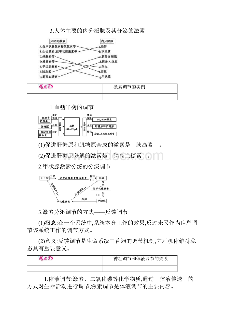 高考 一轮复习 人教版 动物生命活动调节二 学案doc.docx_第3页