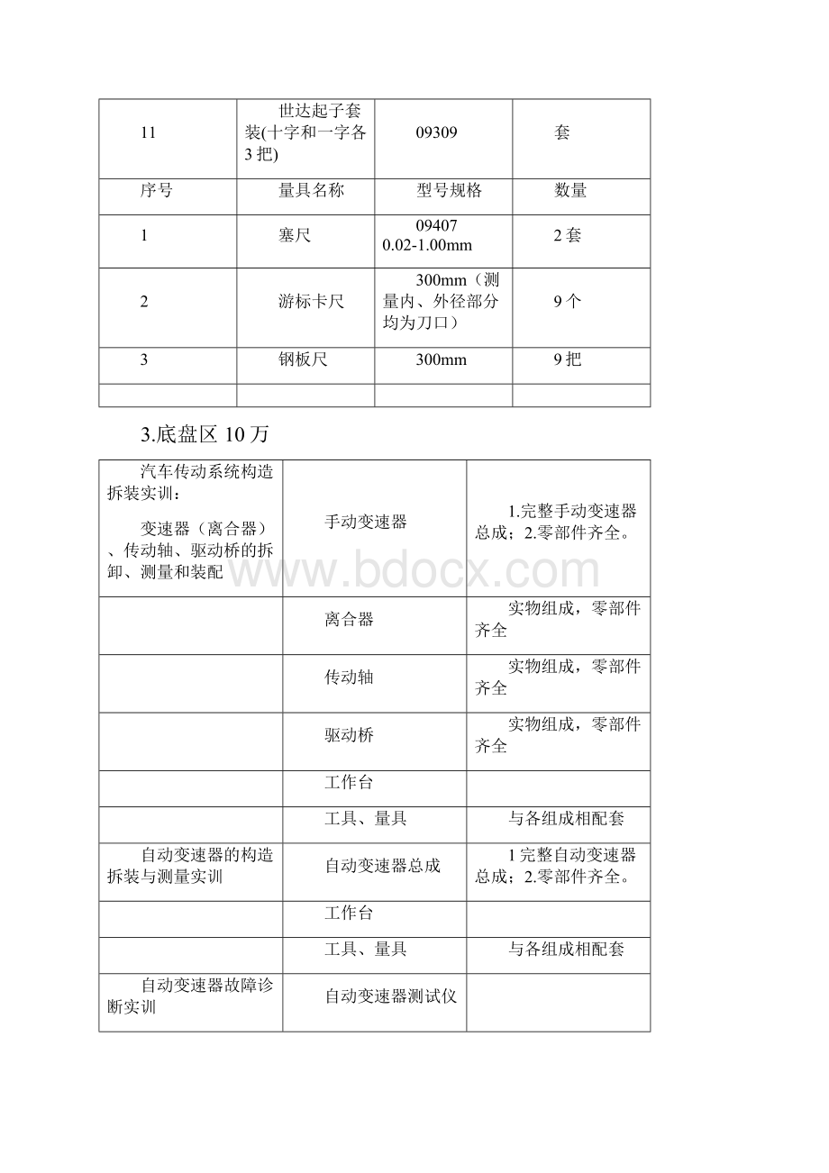 日照市工业学校汽修车间一体化教室建设方案 Microsoft Word 文档 2.docx_第3页