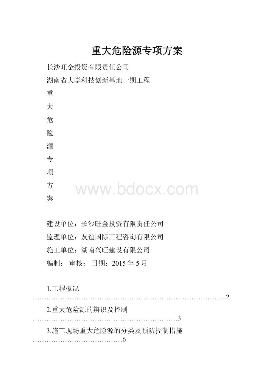 重大危险源专项方案.docx_第1页