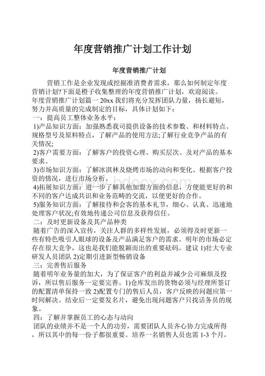 年度营销推广计划工作计划.docx