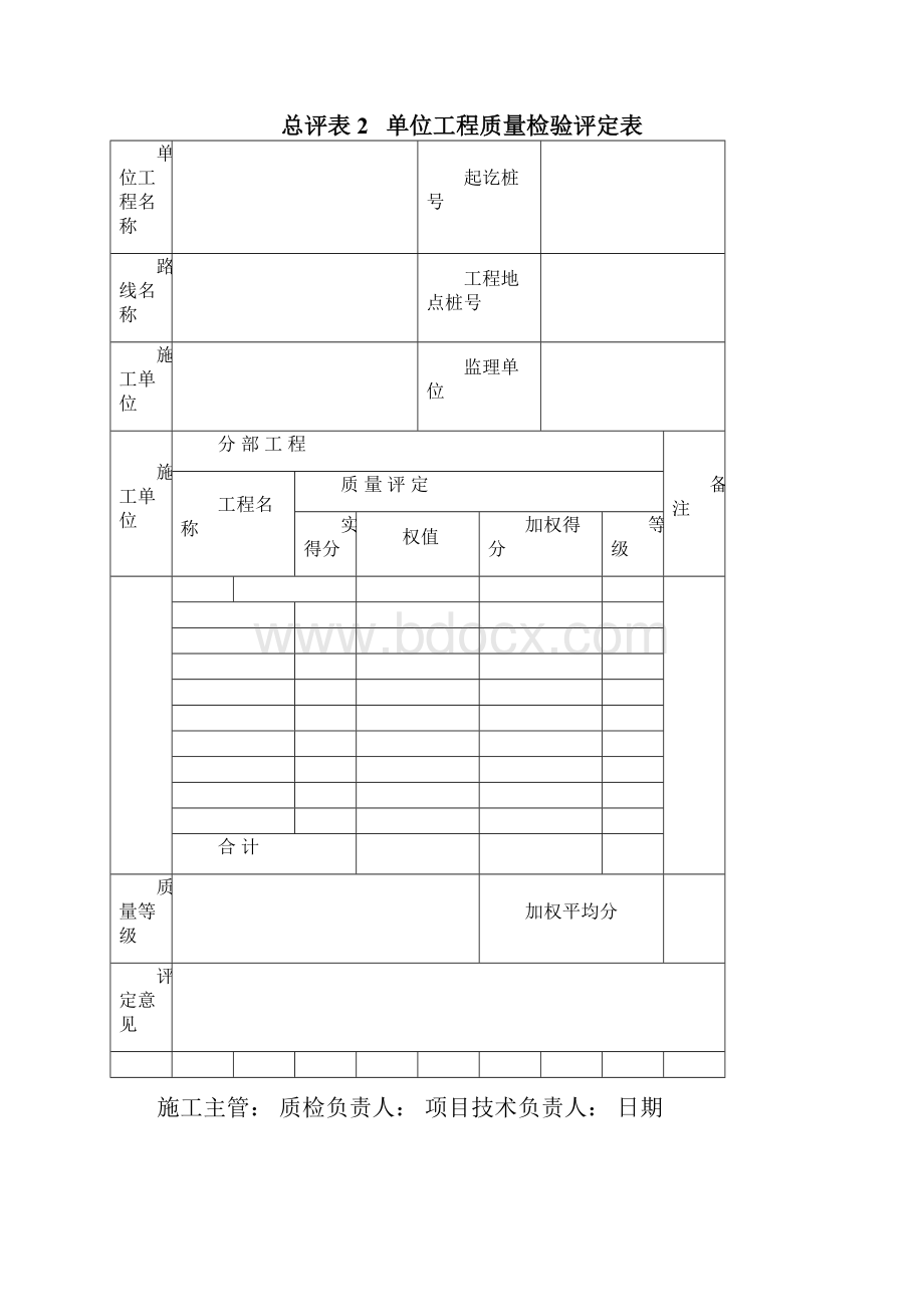 公路桥梁土木工程质量检验评定表评表.docx_第2页