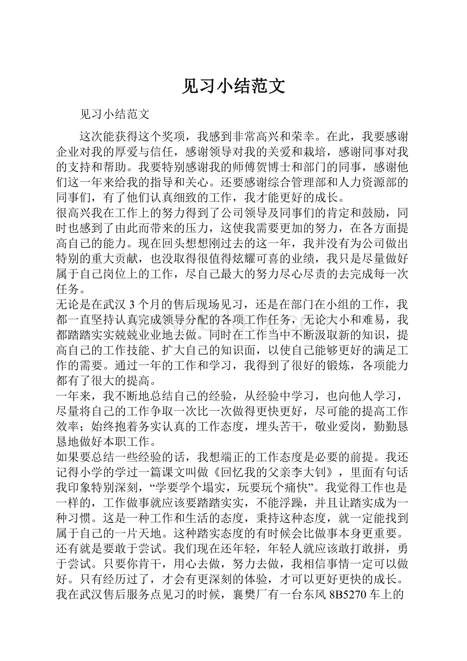 见习小结范文.docx