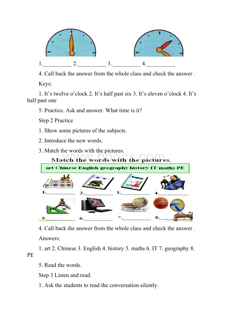 外研七年级上册Module 5 My school dayM5教案.docx_第3页