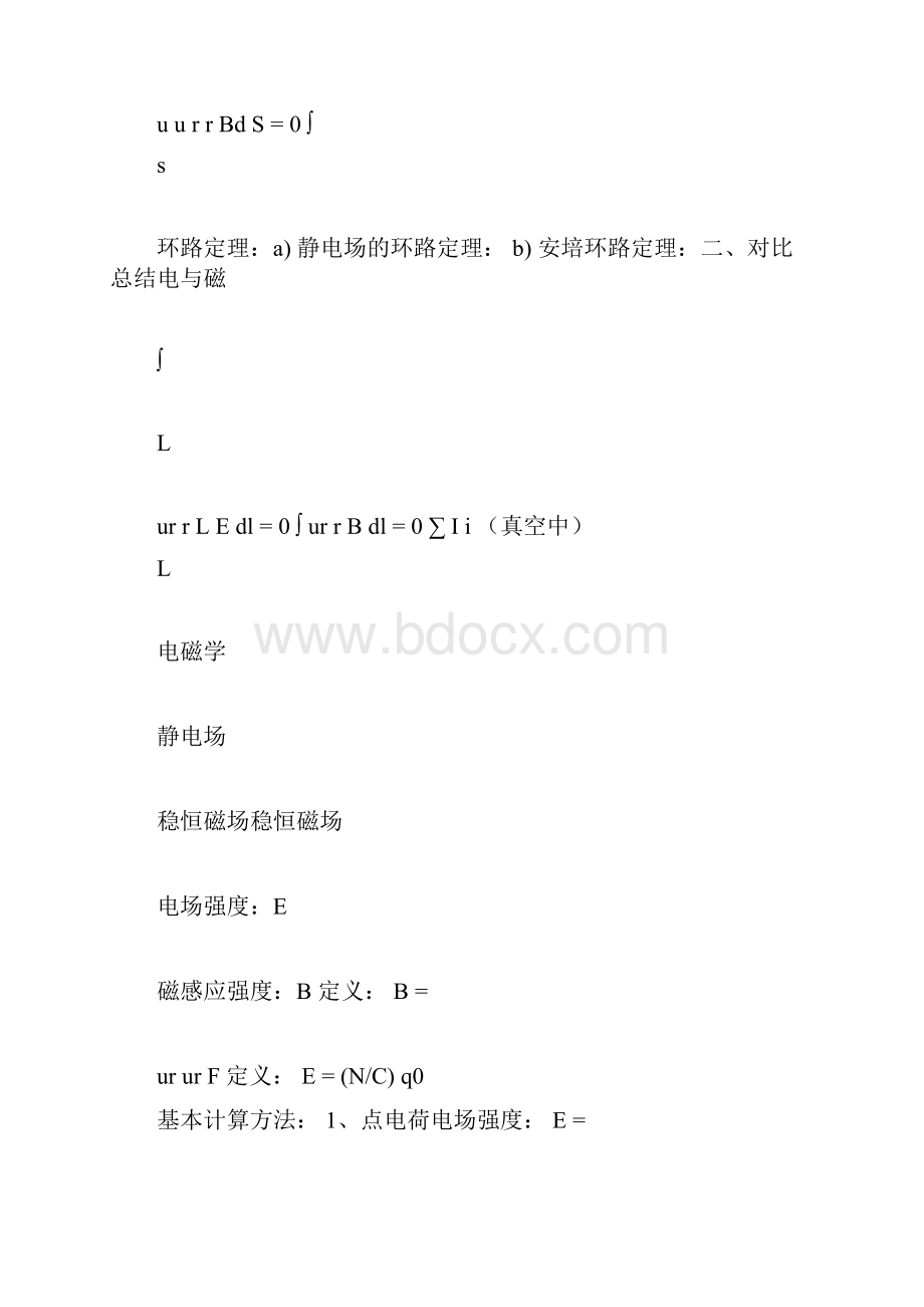 大学物理电磁学知识点总结.docx_第2页