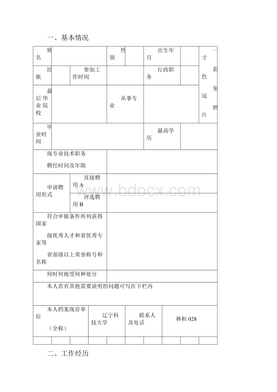 辽宁省二级专业技术岗位聘用申报表.docx_第2页