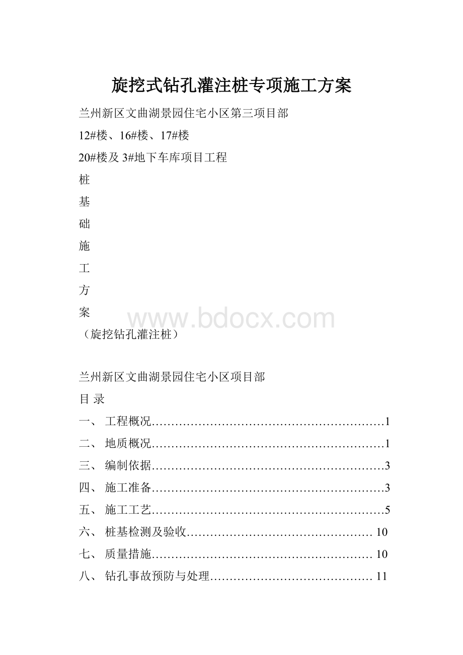 旋挖式钻孔灌注桩专项施工方案.docx_第1页