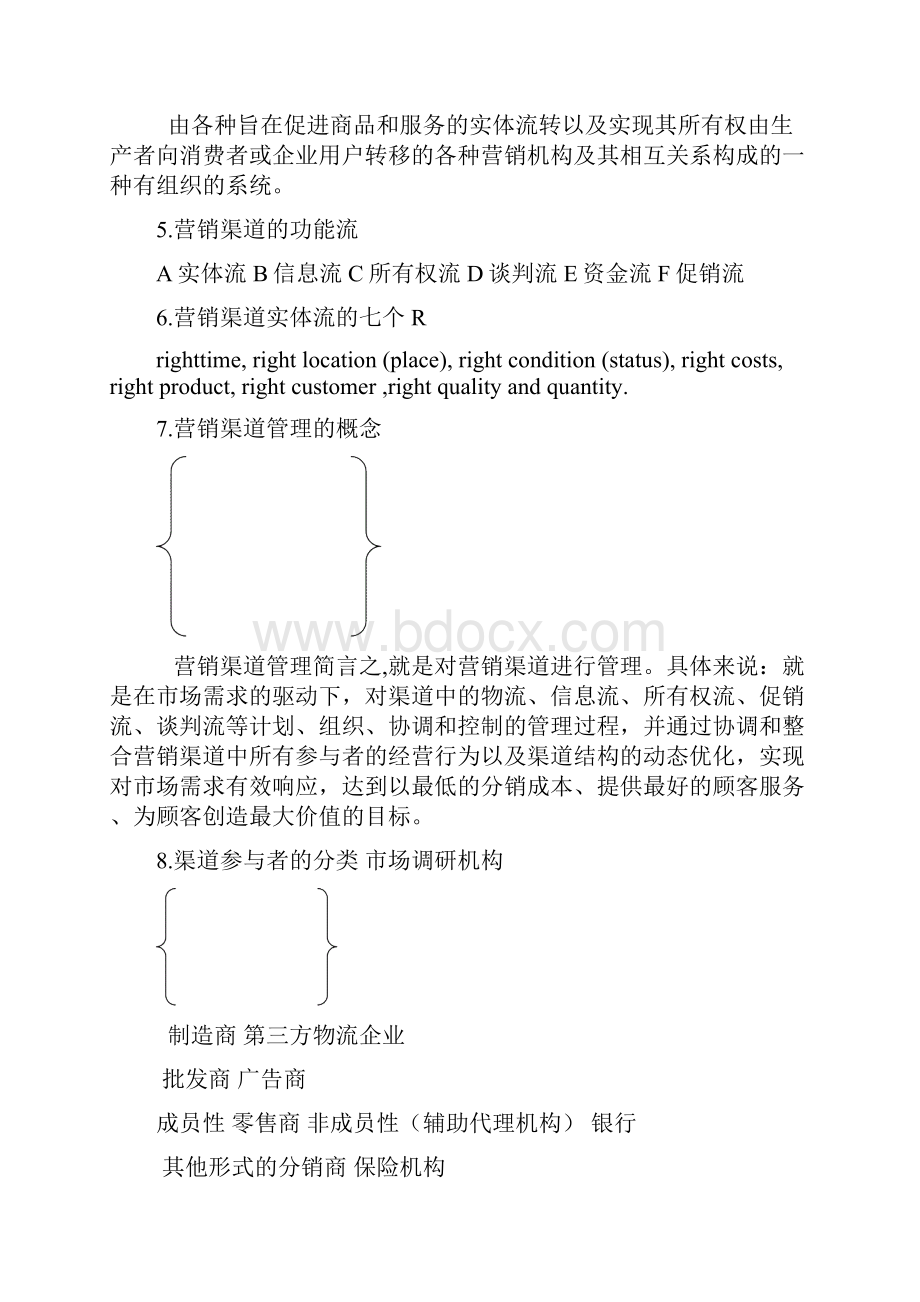 营销渠道答案花了一天时间整理的.docx_第2页