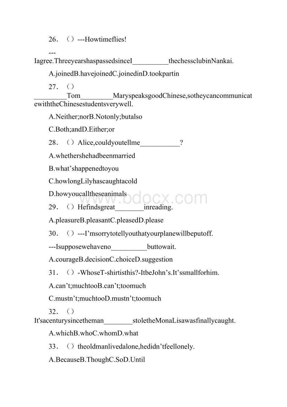 初升高英语入学测试题6份.docx_第2页