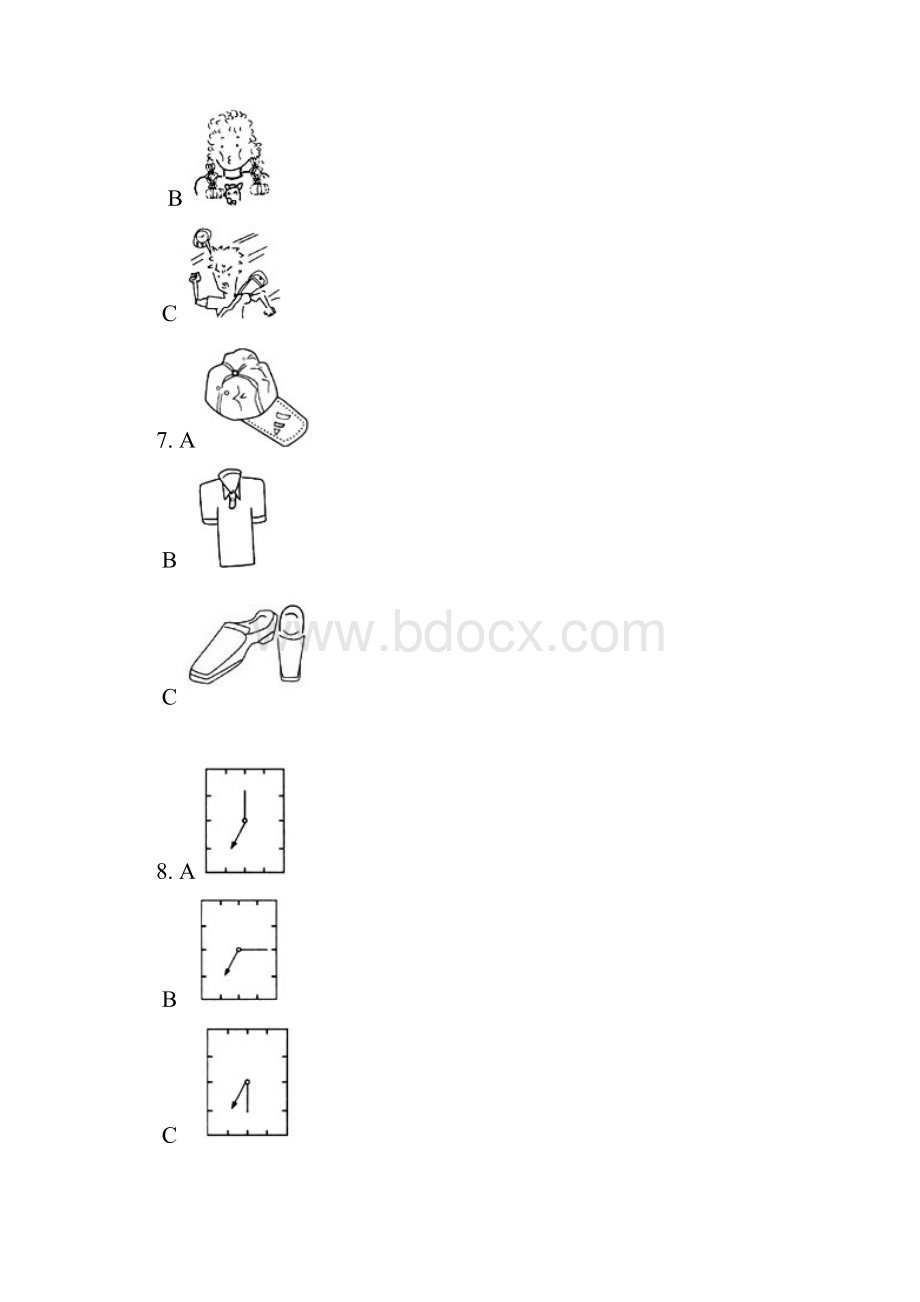 全国英语等级考试一级模拟试题doc.docx_第3页