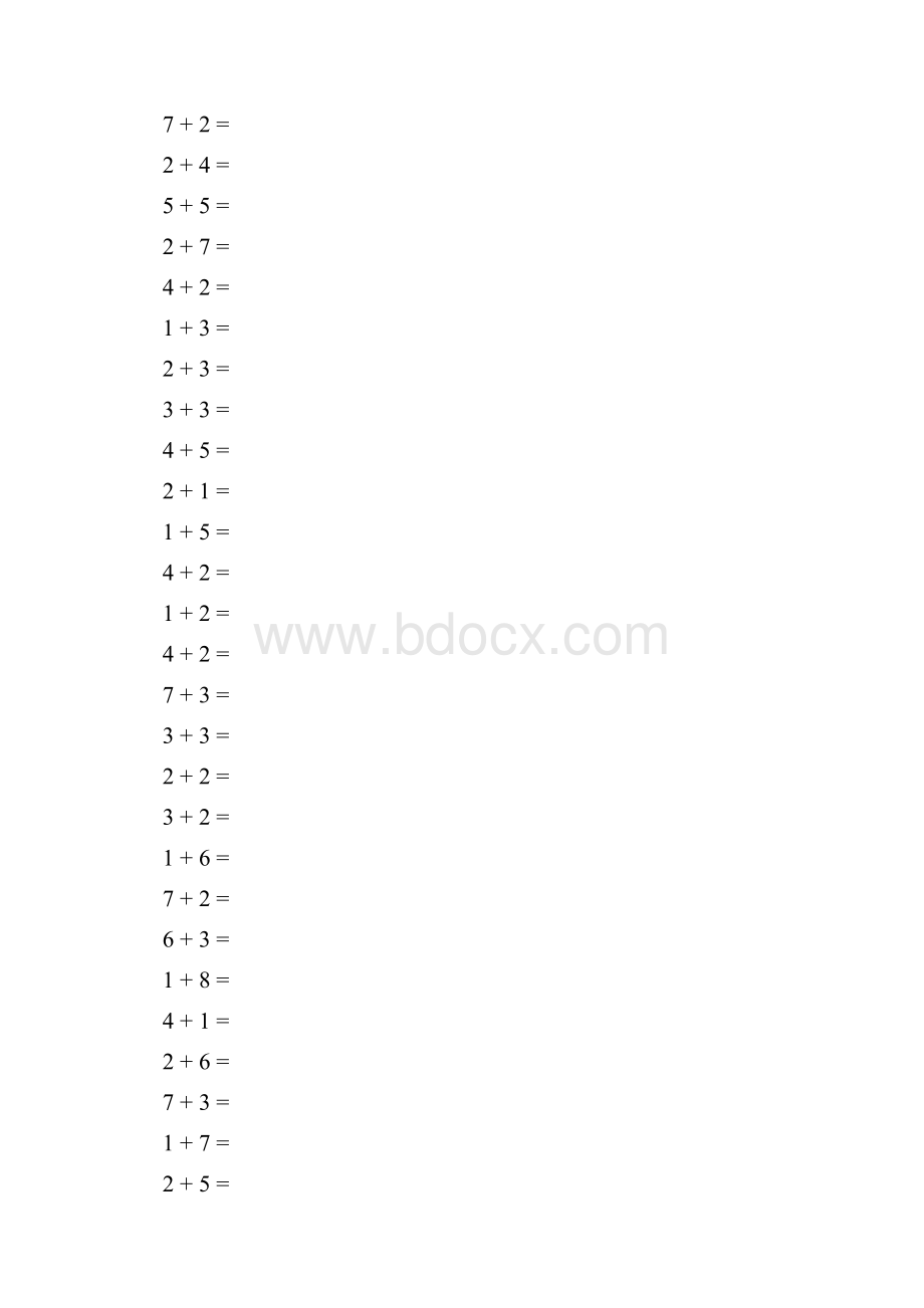 算术10以内加法100题.docx_第2页