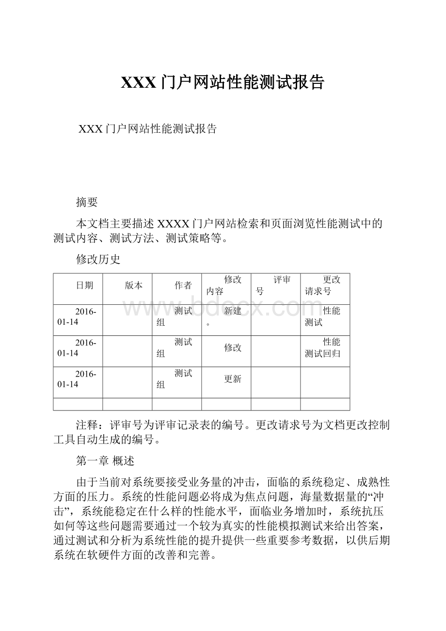 XXX门户网站性能测试报告.docx