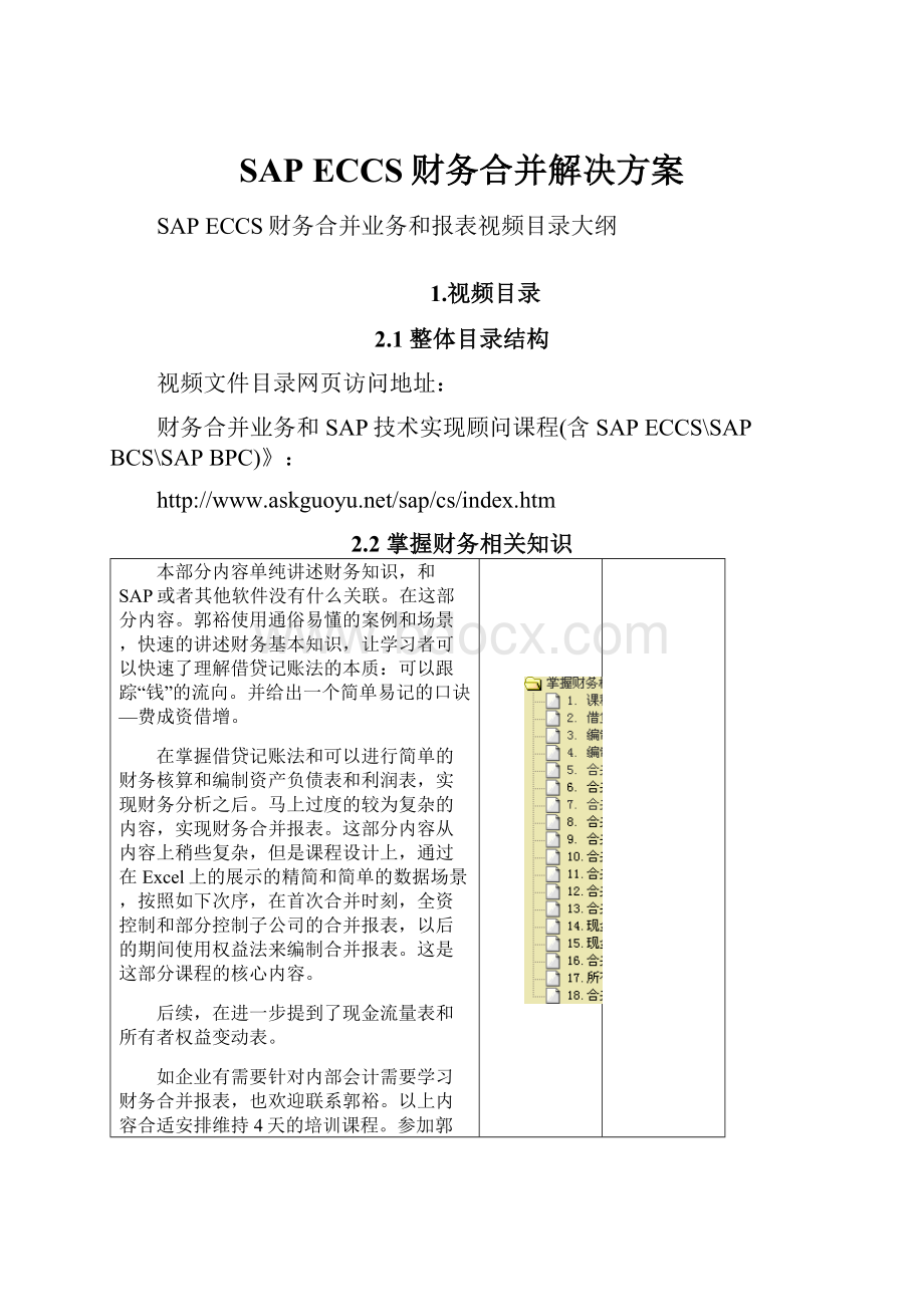 SAP ECCS财务合并解决方案.docx