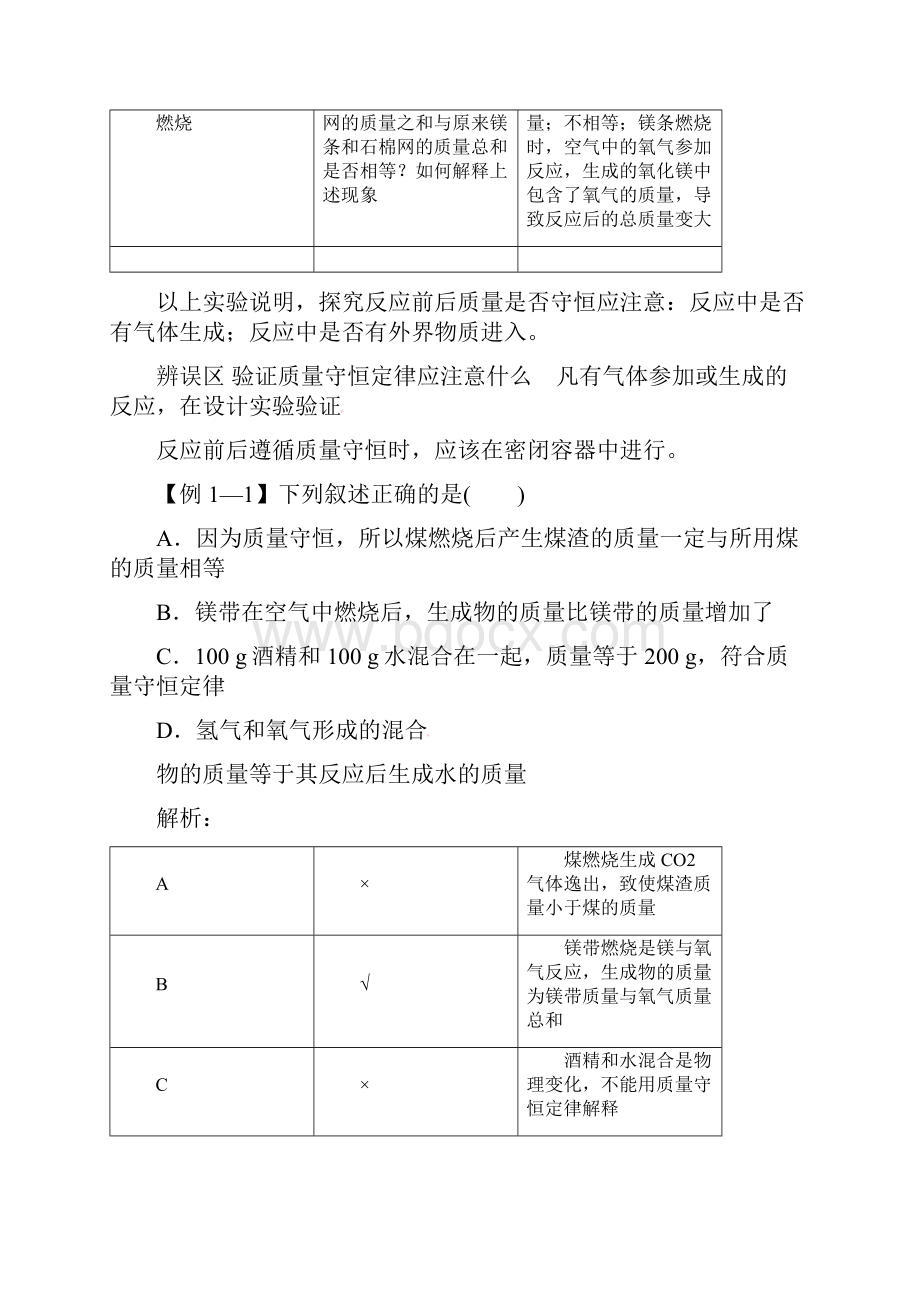 度九年级化学上册第5单元过关练习化学方程式课题1质量守恒定律.docx_第3页