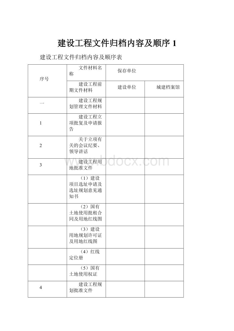 建设工程文件归档内容及顺序1.docx_第1页