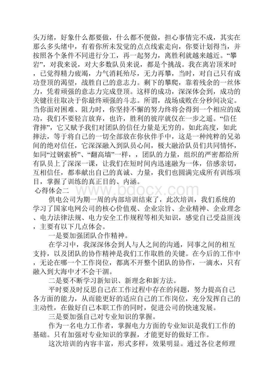 电力拓展训练心得体会.docx_第2页