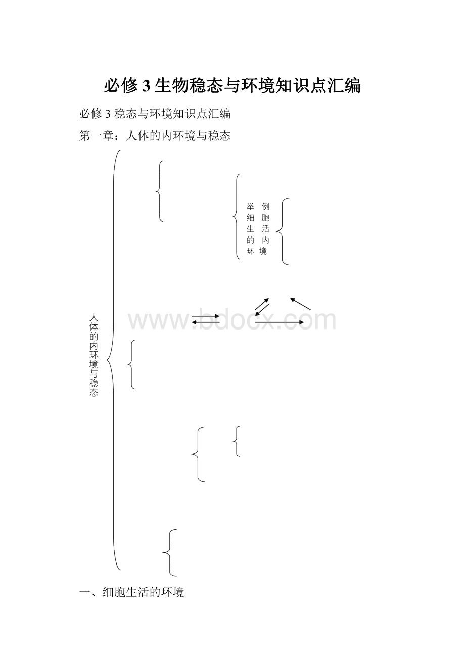 必修3生物稳态与环境知识点汇编.docx_第1页