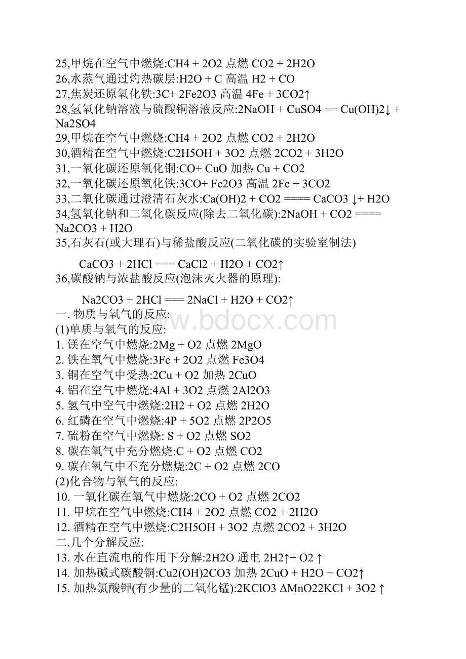 初中全部化学反应方程式.docx_第2页