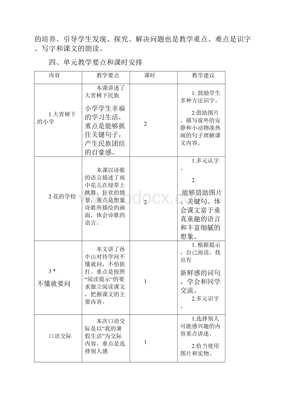 教育部编写统编版三年级语文上册三上语文计划及语文教学进度安排表.docx_第2页