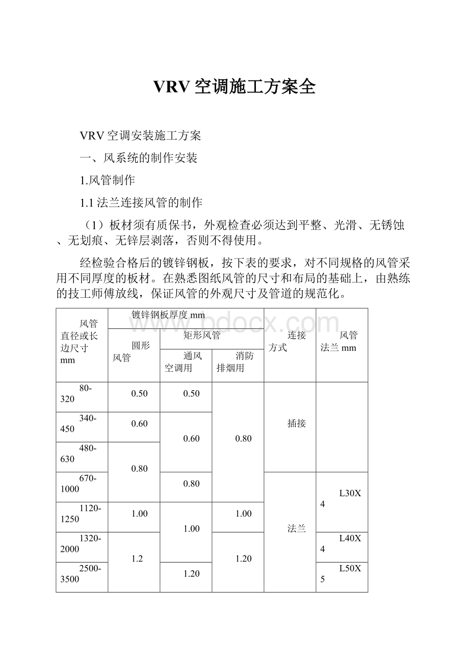 VRV空调施工方案全.docx_第1页