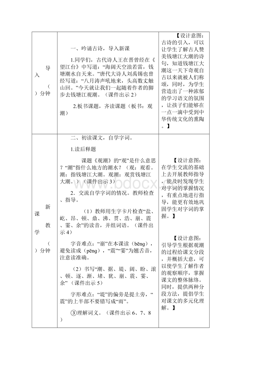 部编人教版四年级上册语文1观潮教案新审定.docx_第2页