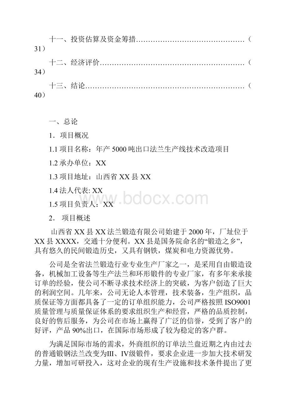 年产5000吨出口法兰生产线技术改造项目可行性研究报告.docx_第2页