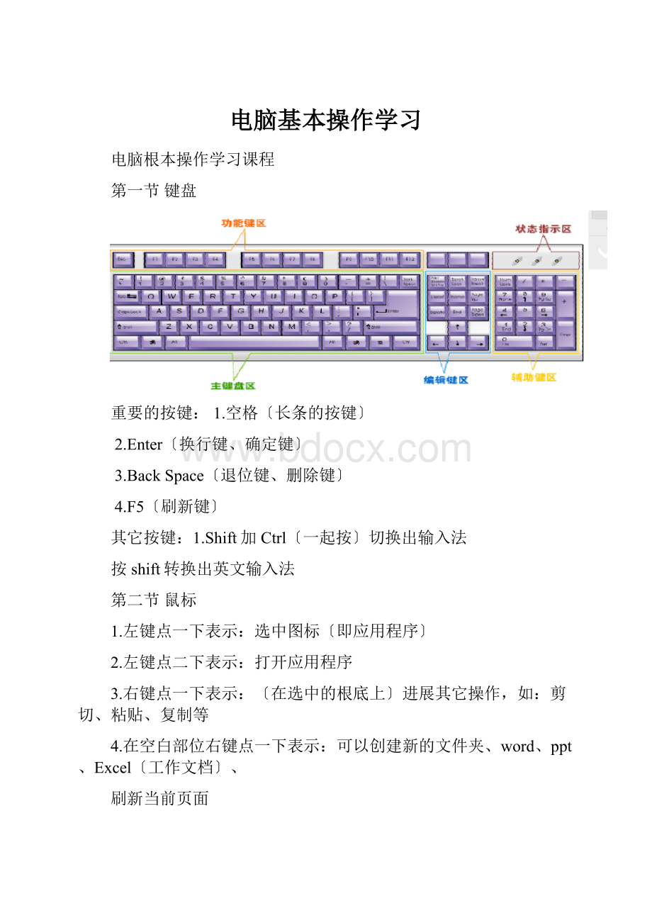 电脑基本操作学习.docx