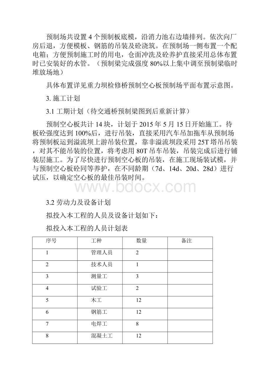 重力坝检修桥预制空心板施工方案1.docx_第3页