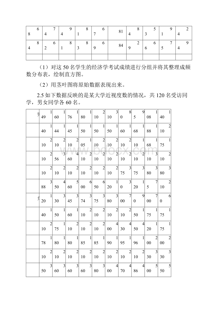 统计学习题抽样分布参数估计.docx_第3页