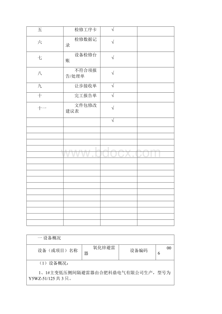 氧化锌避雷器检修作业文包模板DOC.docx_第2页