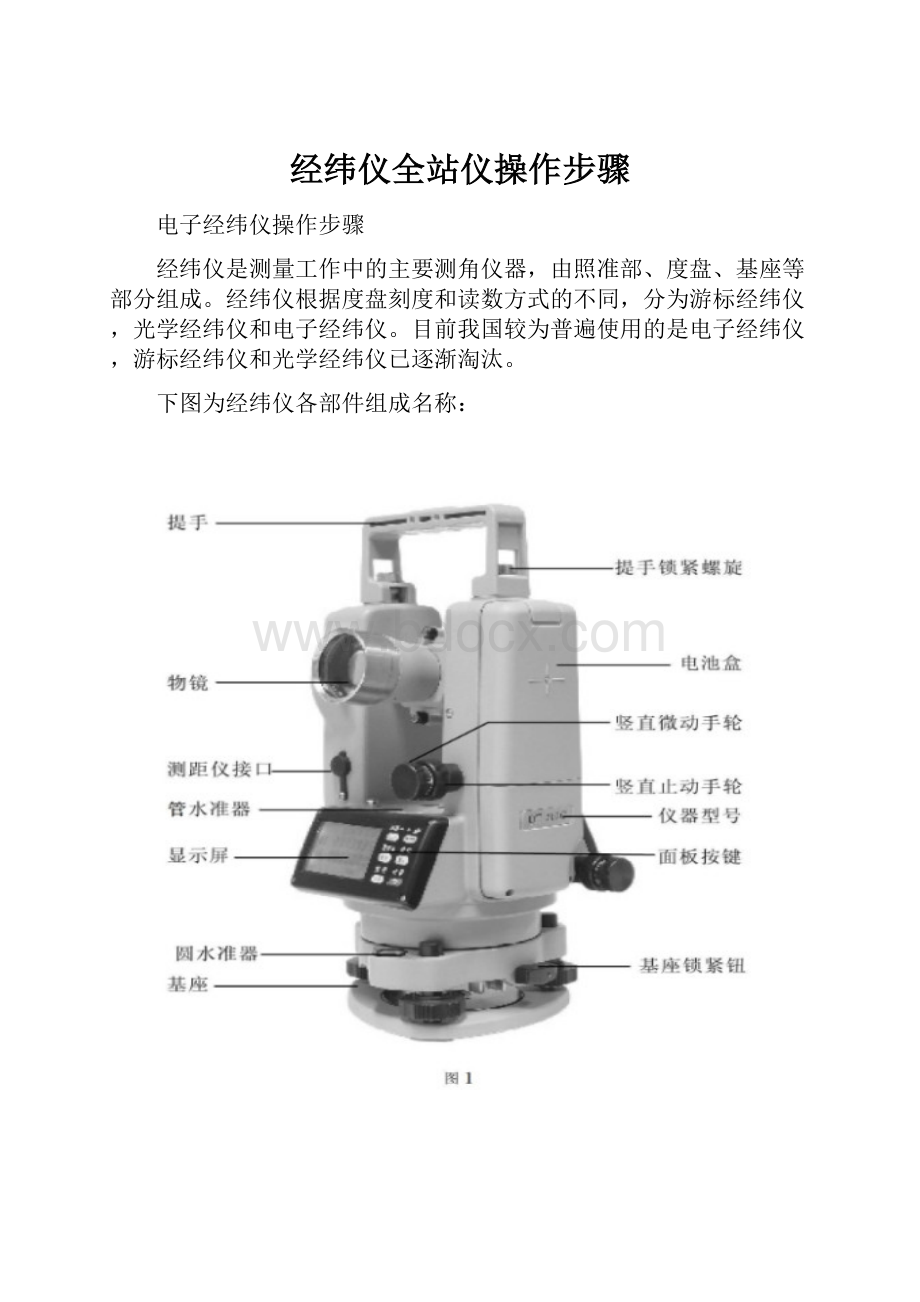 经纬仪全站仪操作步骤.docx