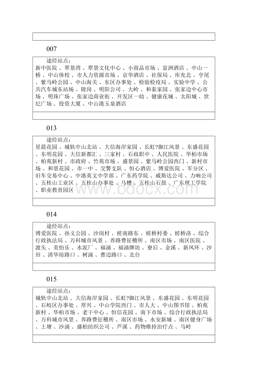 中山市公共汽车路线.docx_第2页