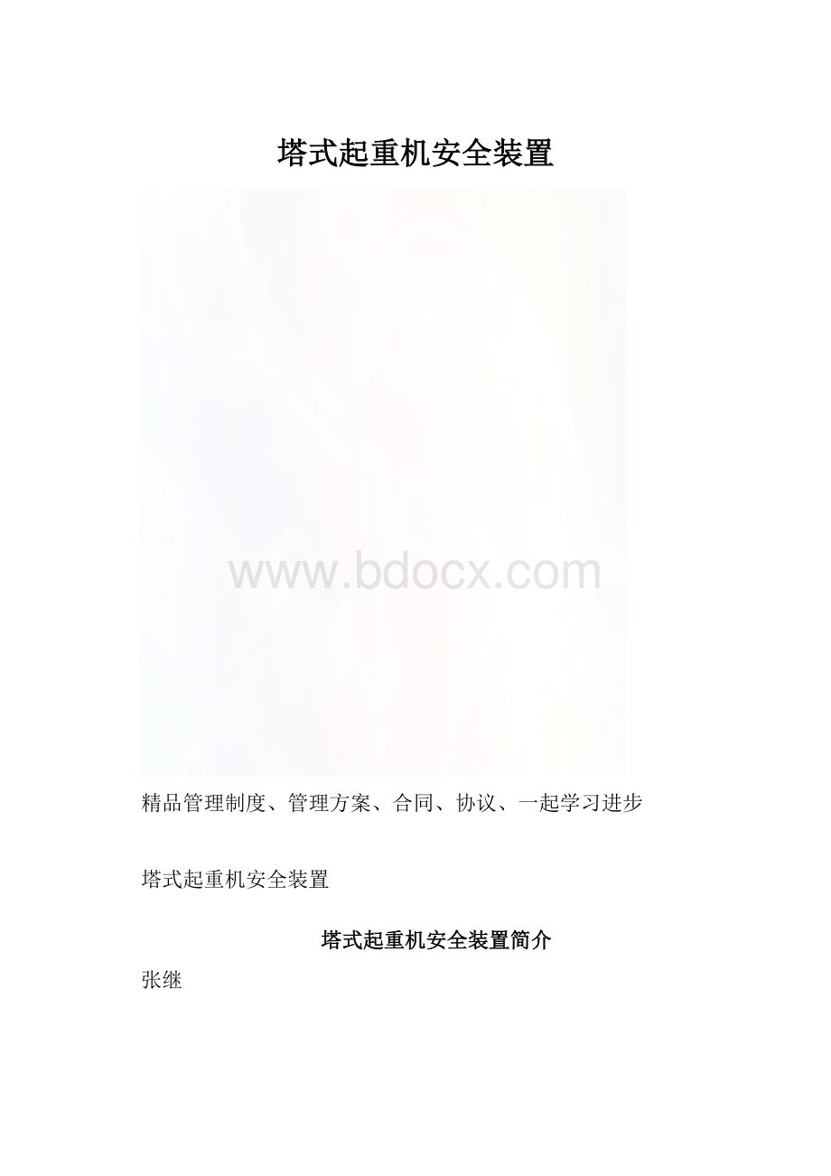 塔式起重机安全装置.docx