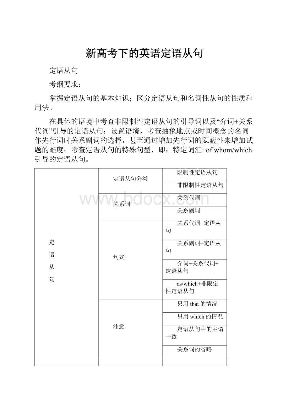 新高考下的英语定语从句.docx