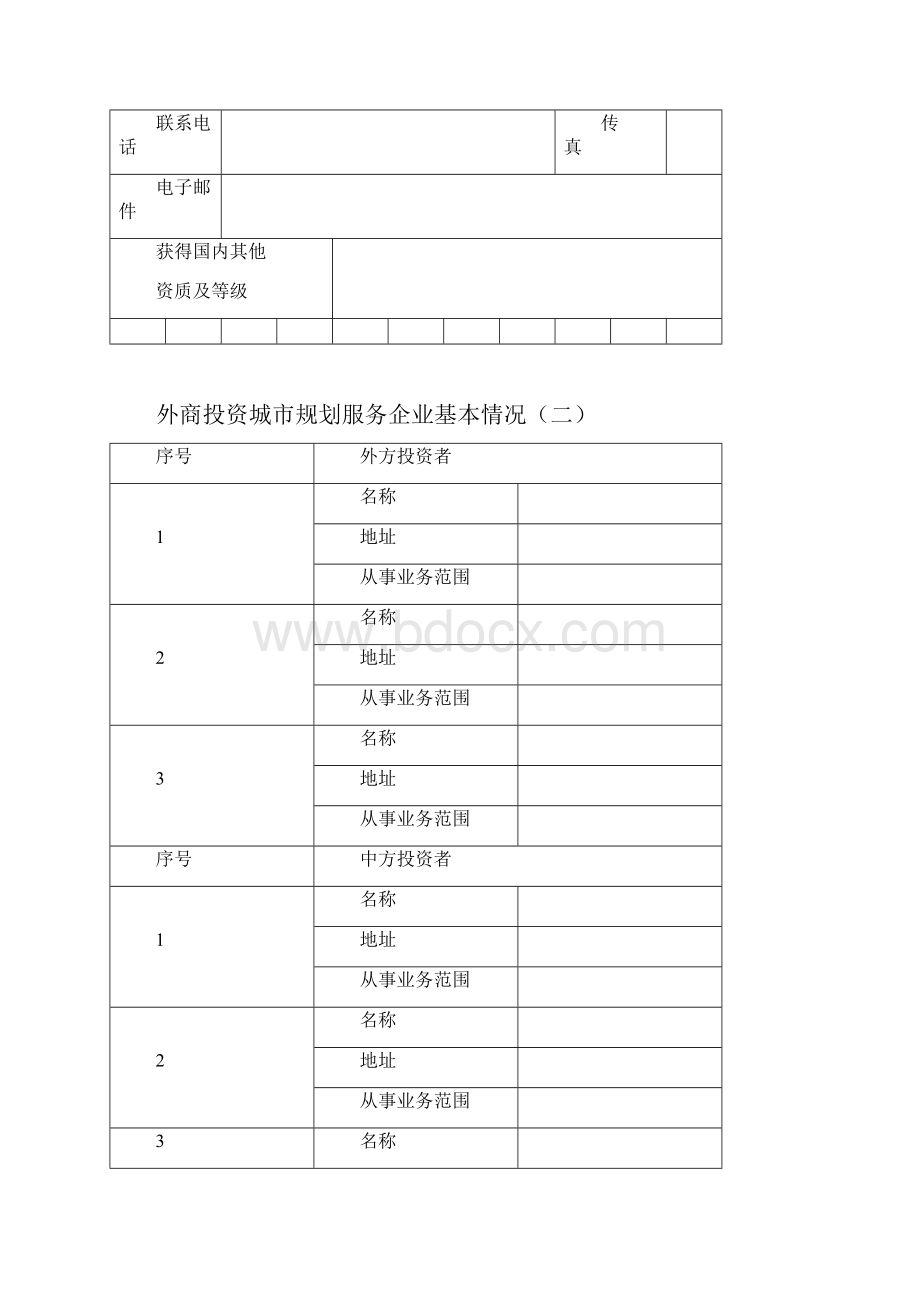 外商投资企业城市规划服务资格证书申请表.docx_第2页