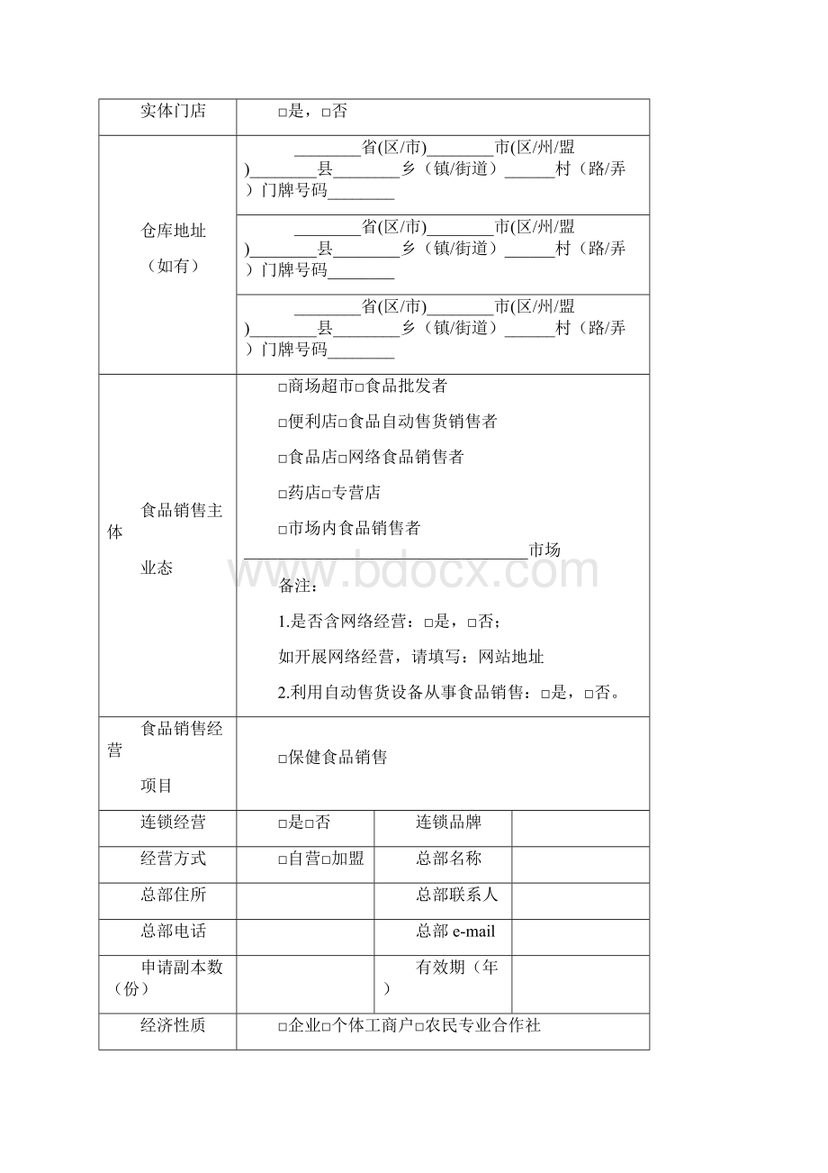 《保健食品销售类经营许可证申请书》.docx_第3页