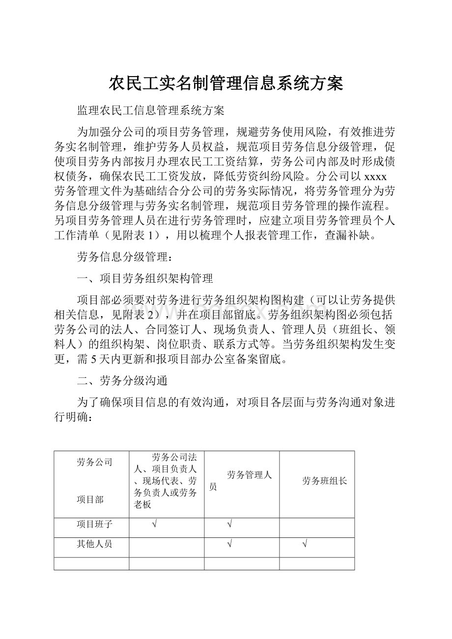 农民工实名制管理信息系统方案.docx_第1页