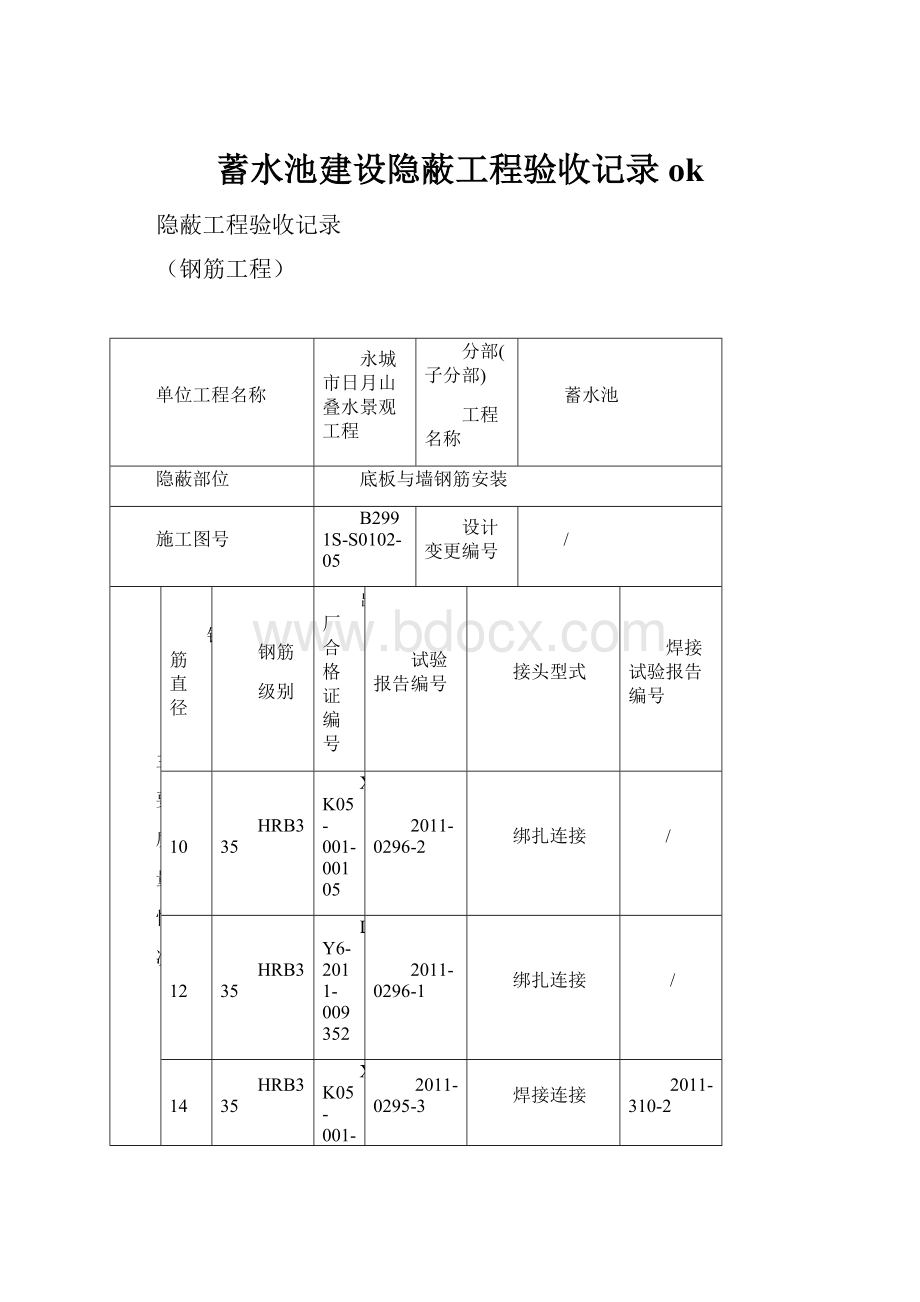 蓄水池建设隐蔽工程验收记录ok.docx